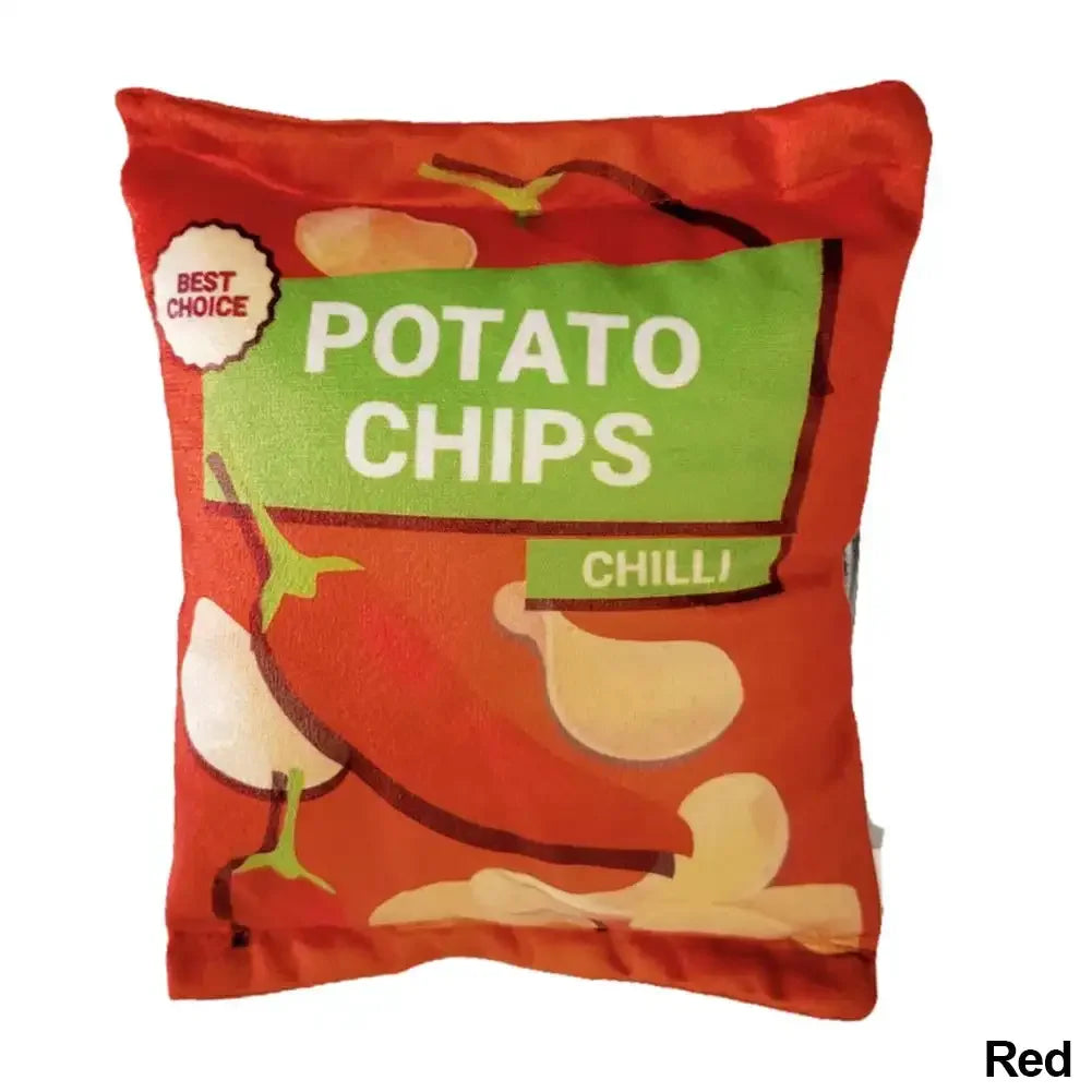 Carvallo | Roligt knastrande leksak för hundar | Potatischips-design | Plysch & Squeak-funktion | För små & medelstora hundar