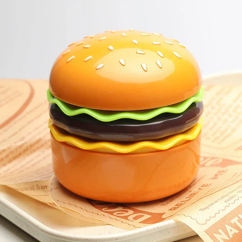 LumiGlow - LED Hamburger Nattlampa med Pennvässare, Kreativ Skrivbordslampa