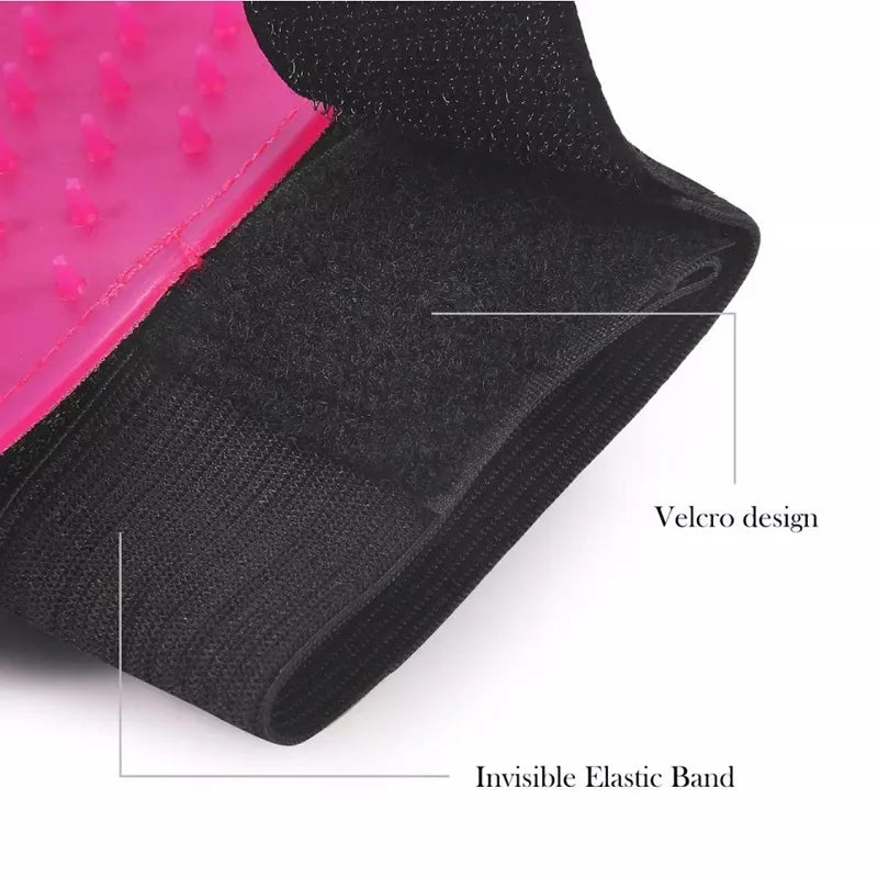 Carvallo | Katt- & Hundvårdshandske | Självrengörande borste | 180 silikonpiggar | Mjuk pälsvård & hårborttagning