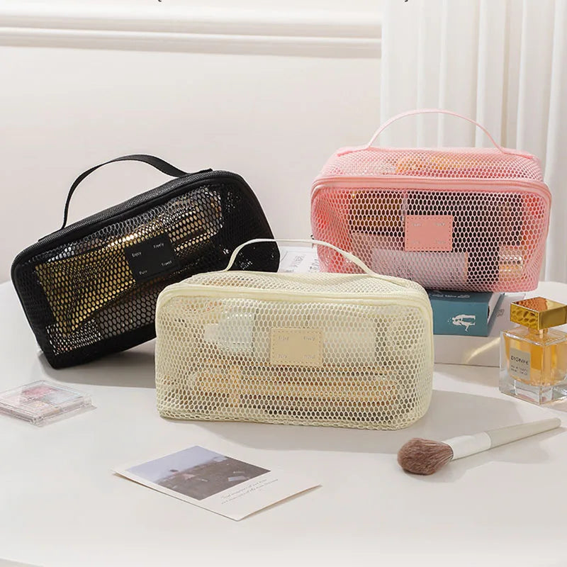 Carvallo ClarityBag Mesh | Transparent & Rymlig | 23 × 11 × 11 cm | För Resor & Vardag