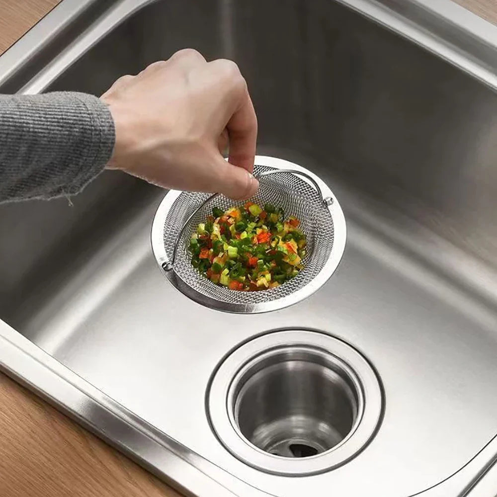 Carvallo DrainGuard Inox | Rostfritt avloppskorg för kök & bad | Fångar matrester & hår | Rostfritt & hållbart