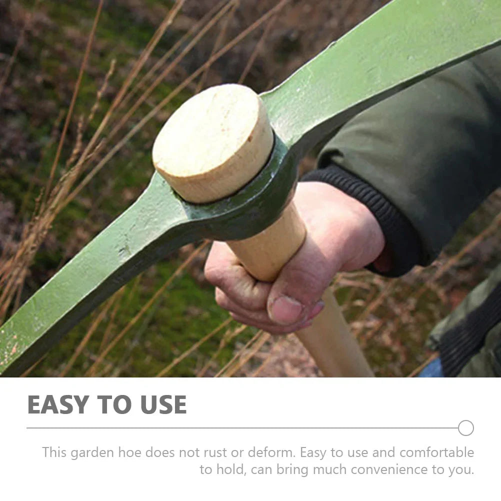 Carvallo Trädgårdshacka av stål | Hålsmidda & handhållen | Robust verktyg med trähandtag | 35×23×5,2 cm