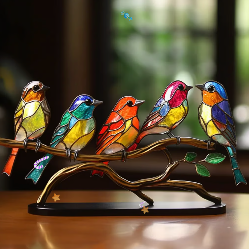 Joyful Bird Group - Färgglad Dekoration