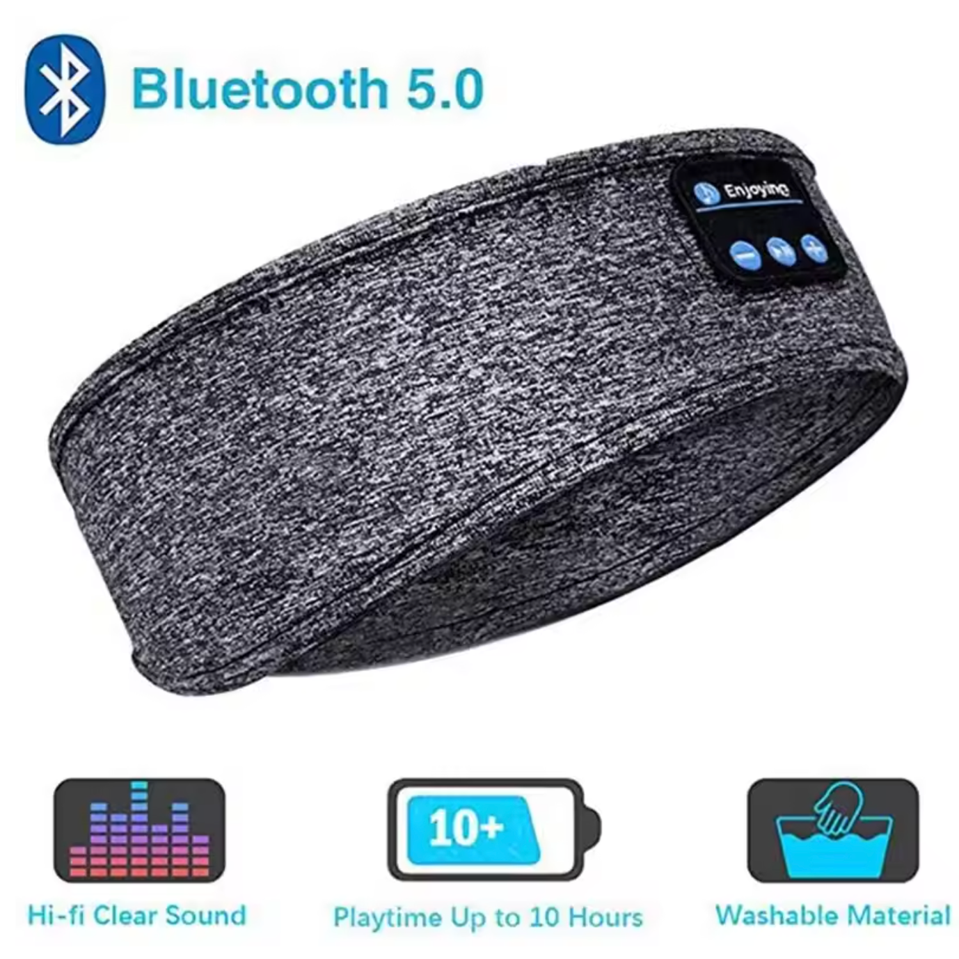 Sov Hörlurar | Trådlös Bluetooth Pannband för Sömna