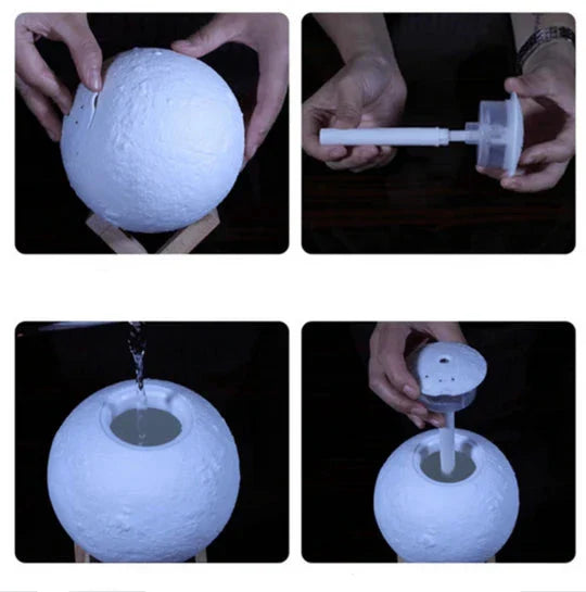 MoonGlow - 2 i 1 luftfuktare och nattlampa för avslappnande atmosfär