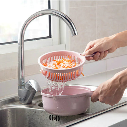 Multifunktionell grönsakshyvel med sil – 3-i-1 köksrivare för grönsaker och frukter | Praktisk köksassistent med uppsamlingsskål