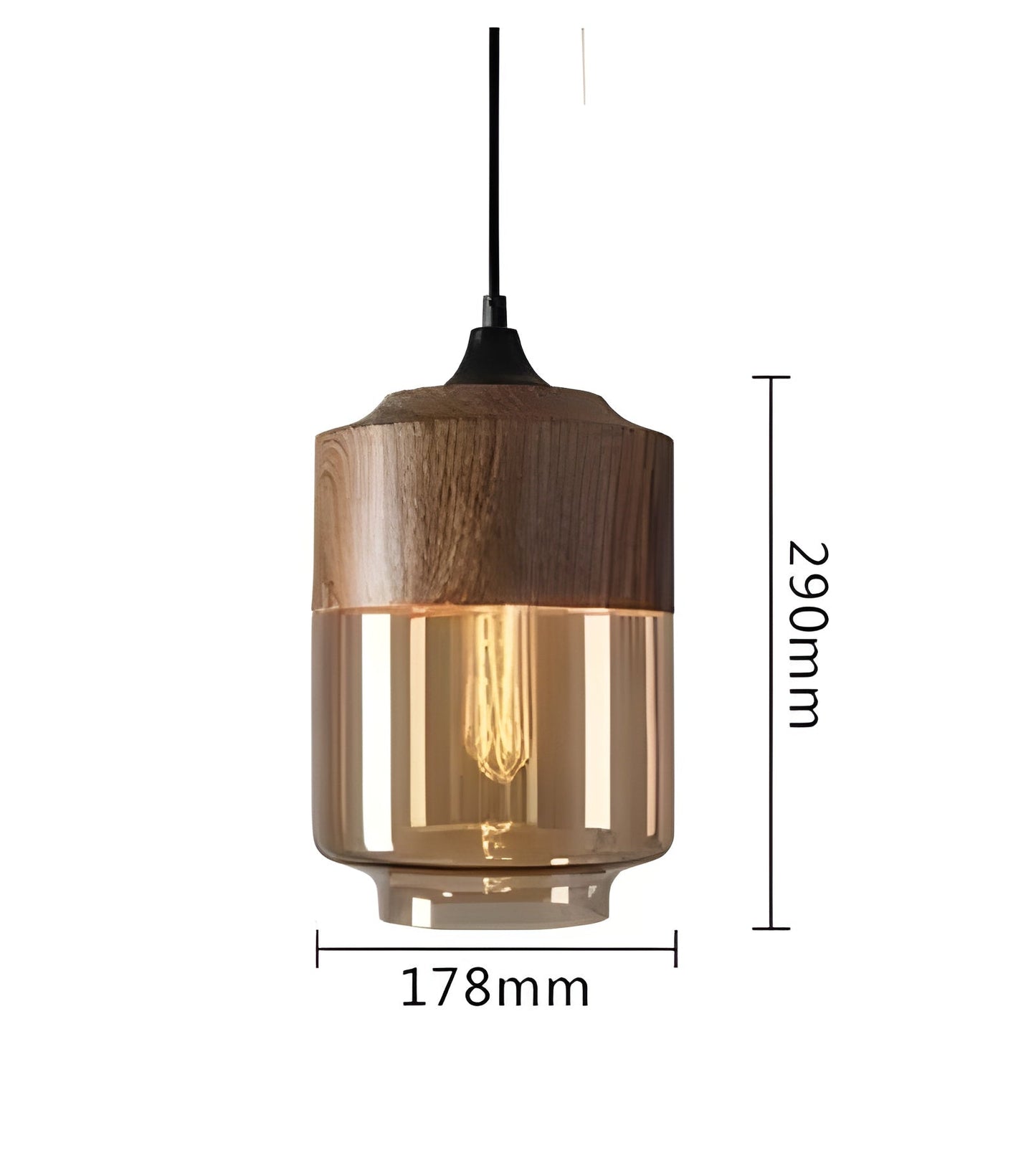 RusticLuxe Light - Vintage Hänglampa gjord av Trä