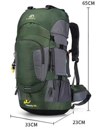 Carvallo Rucksack DryHike 60L | Vattentät & Robust | Ergonomiskt bärsystem | För vandring & camping