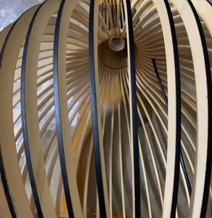 Lunorb | Handgjord bambus plafondlampa