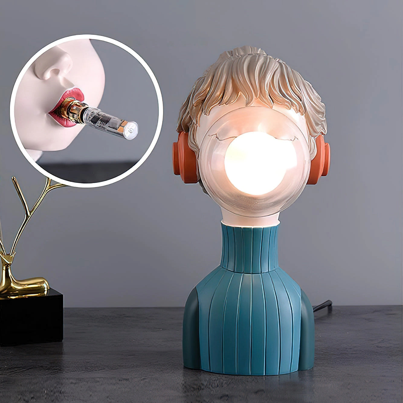 Exklusiv Bubble Gum Girl LED-lampa - Unik dekorativ belysning för moderna interiörer