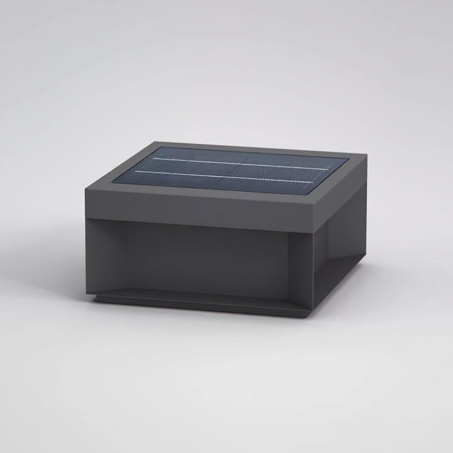 Matt svart ram sol utomhus postlampa