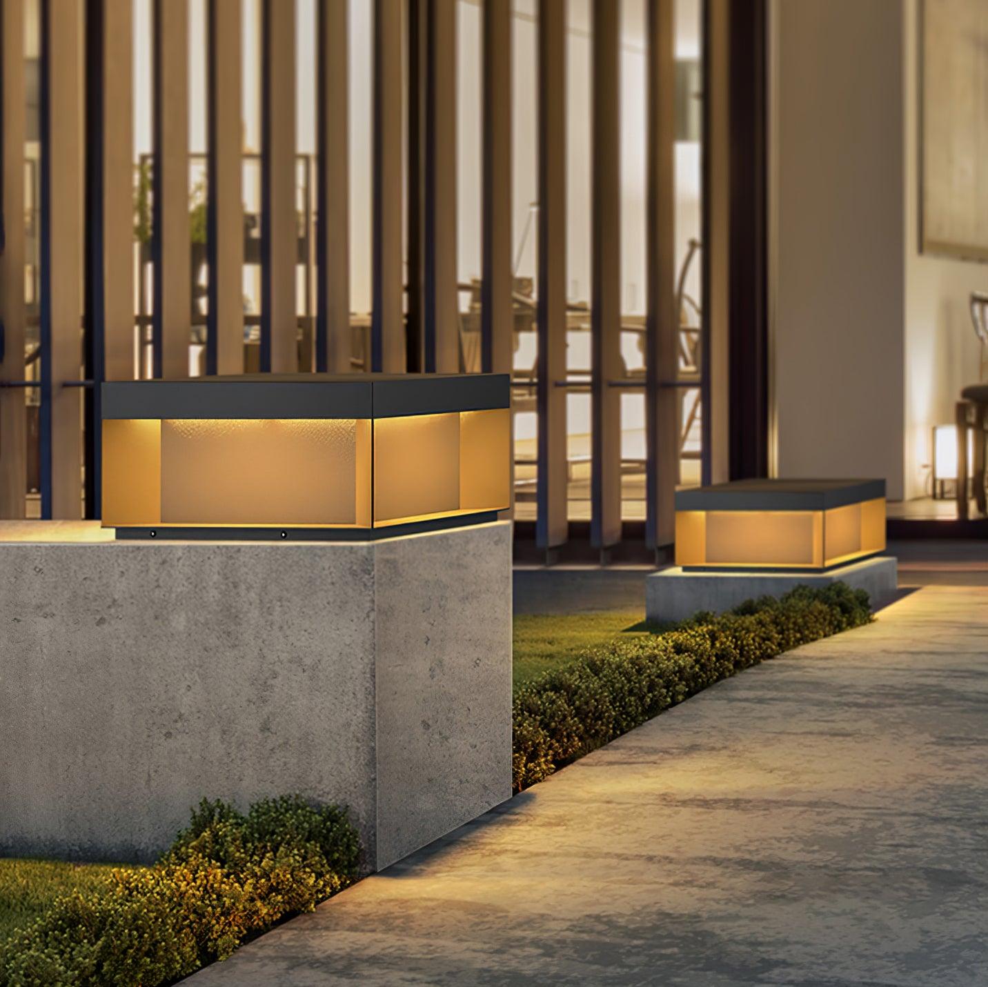 Matt svart ram sol utomhus postlampa