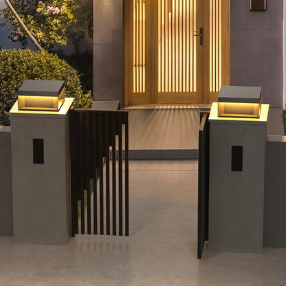 Matt svart ram sol utomhus postlampa