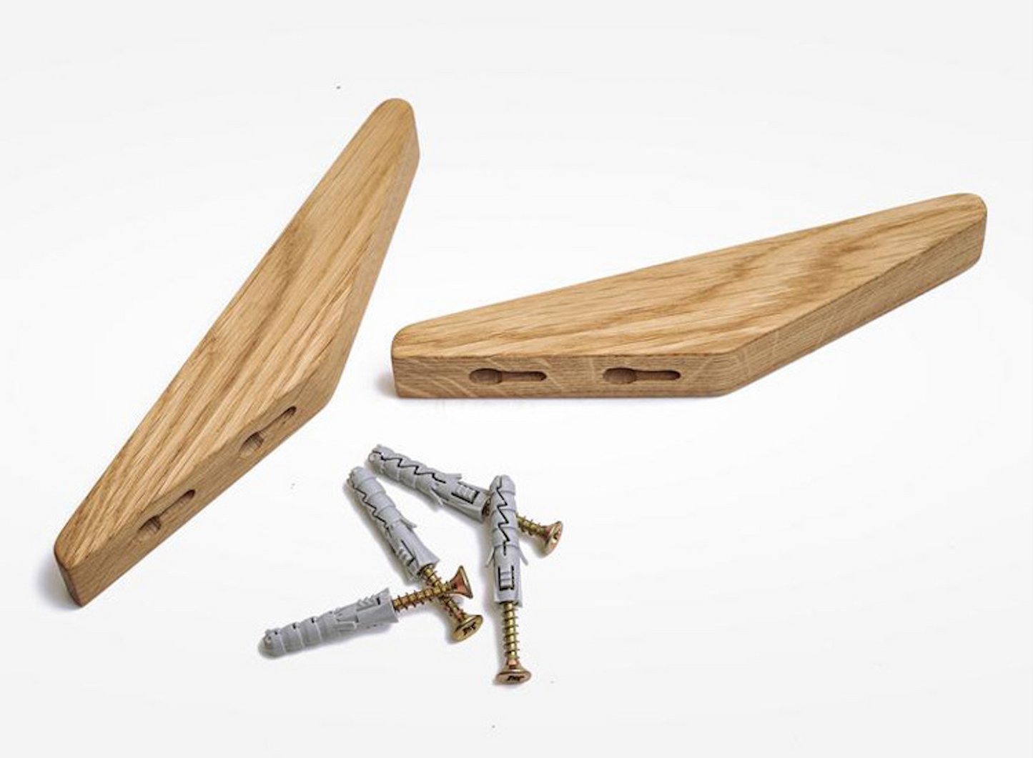 Carvallo – Set om 2 handgjorda träväggkrokar med boho charm