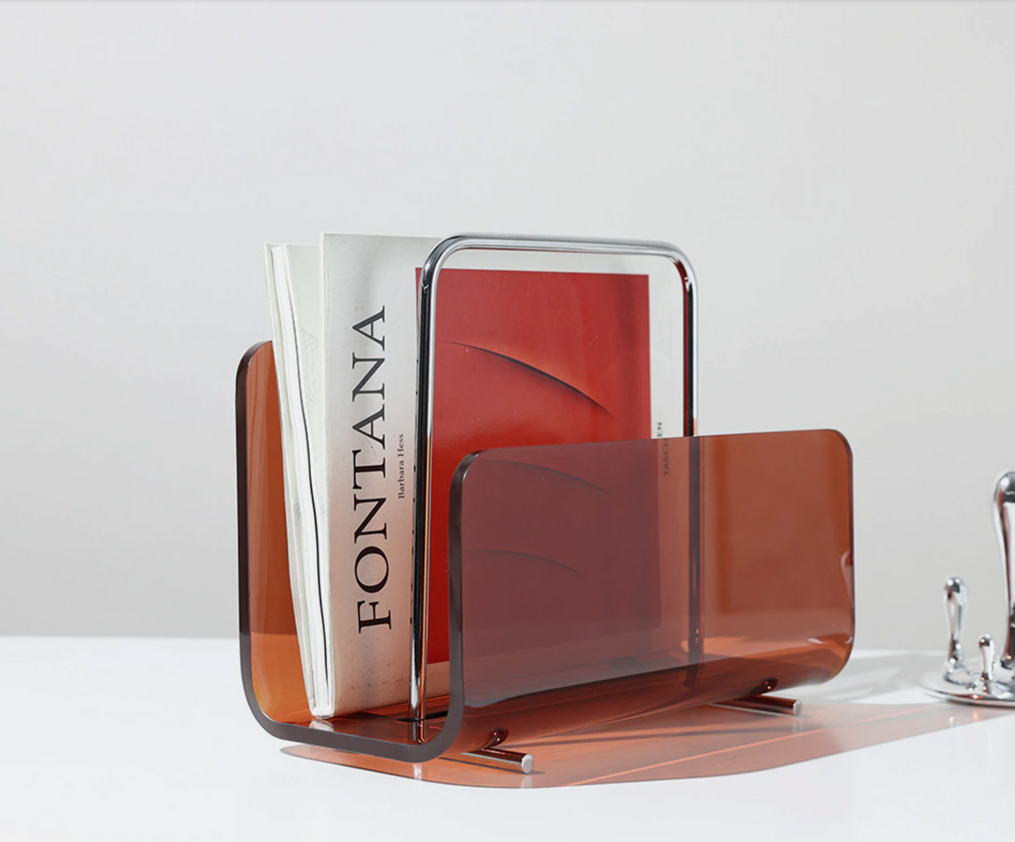 Carvallo – Transparent Akryl Magasinställ & Bärbar Bokhylla