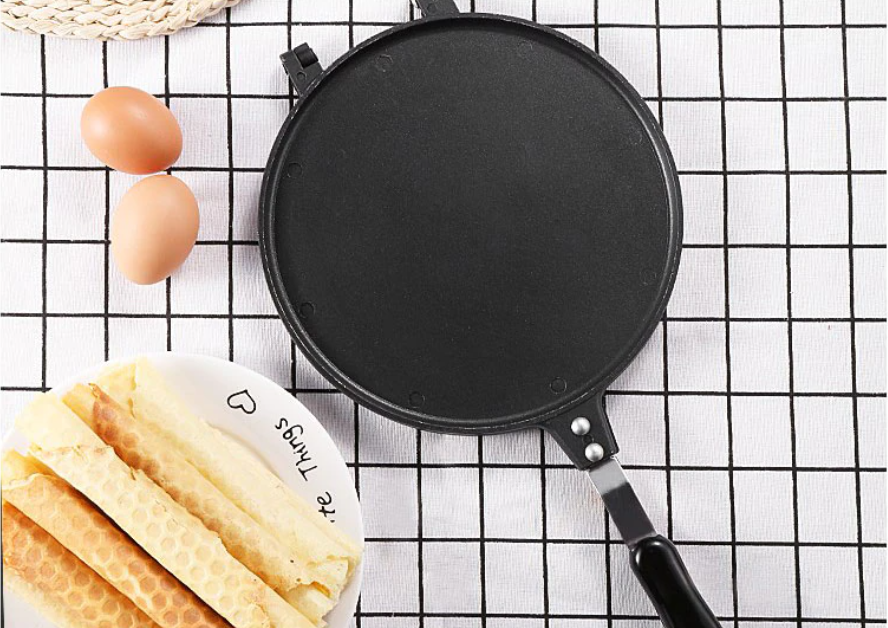 Carvallo Waffle Pan with Shape | Quick Breakfast Delight | For Children & Family | Stainless Steel with Non-Stick Handle