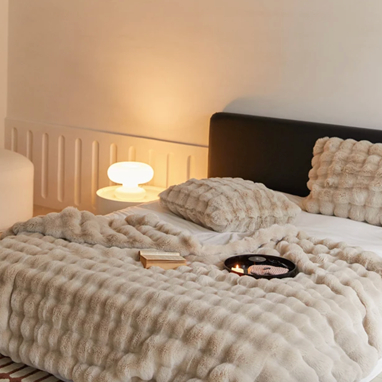 Carvallo – Lyxig Fuskpäls Kuddeöverdrag för Stilfull Komfort