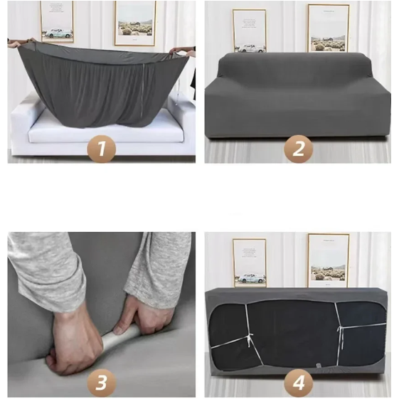 Enfärgade sofföverdrag Låt ditt vardagsrum lysa i blått