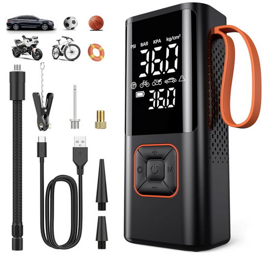 Trådlös Bärbar Luftkompressor för Bil, Motorcykel, Cykel & Boll