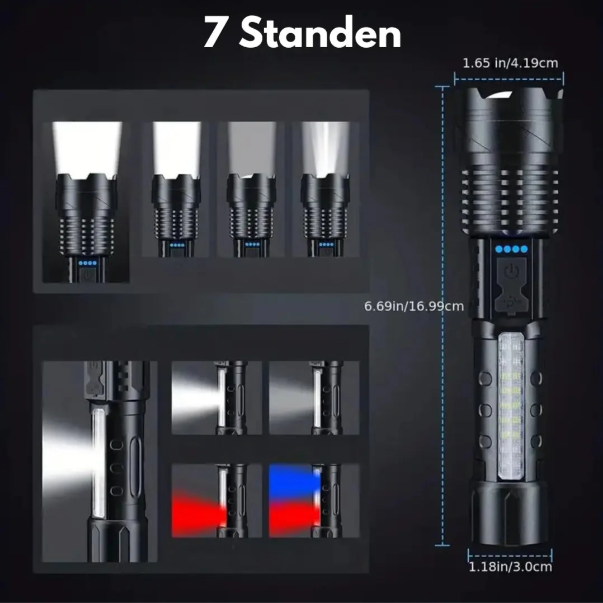 Högpresterande militärficklampa med 5000 lumen