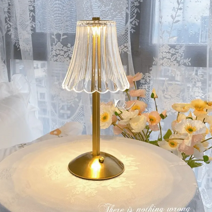 Trådlus kristallbordslampa med dimmerfunktion
