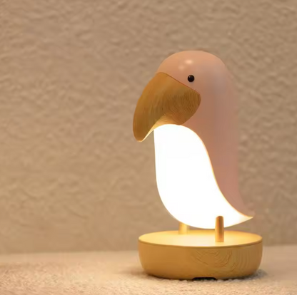 LumoNest Ava | Uppladdningsbar LED-nattlampa i fågeldesign