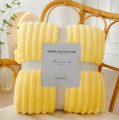 Bredrandig Flanell-Fleece-pläd