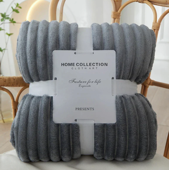 Bredrandig Flanell-Fleece-pläd