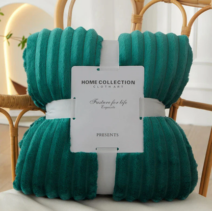 Bredrandig Flanell-Fleece-pläd