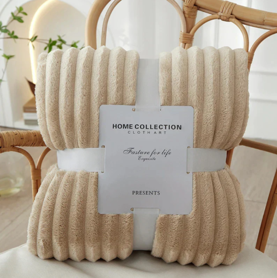 Bredrandig Flanell-Fleece-pläd