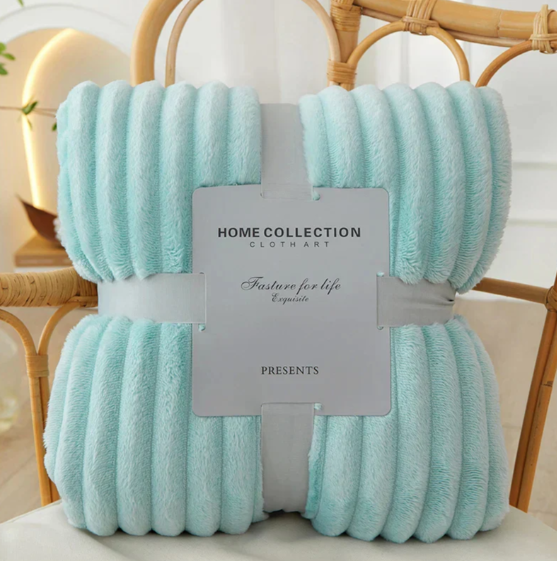 Bredrandig Flanell-Fleece-pläd