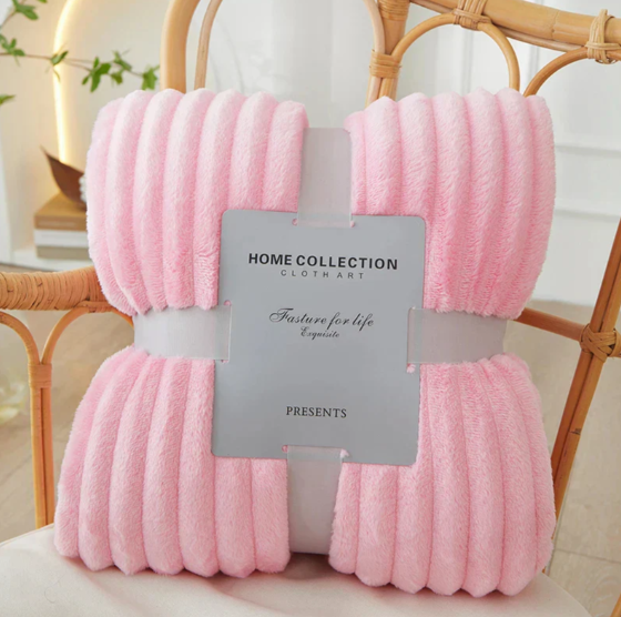 Bredrandig Flanell-Fleece-pläd