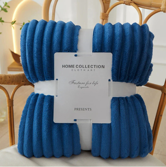 Bredrandig Flanell-Fleece-pläd