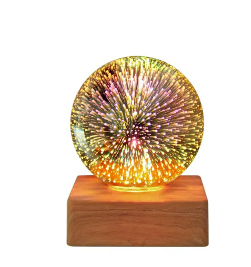 3D-eldverk-kristallkula-lampa