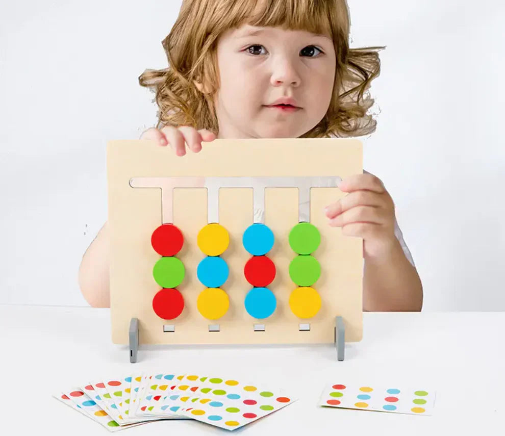 Montessori Form och Färg Lärande Spel Tillverkat av Trä