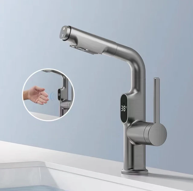 Köksblandare Krom Finish med Digital Skärm