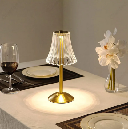Trådlus kristallbordslampa med dimmerfunktion