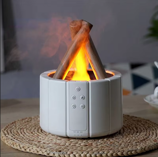 PureMist – Kompakt ultraljudsblåsare med mysig elds inspirerad flammande effekt