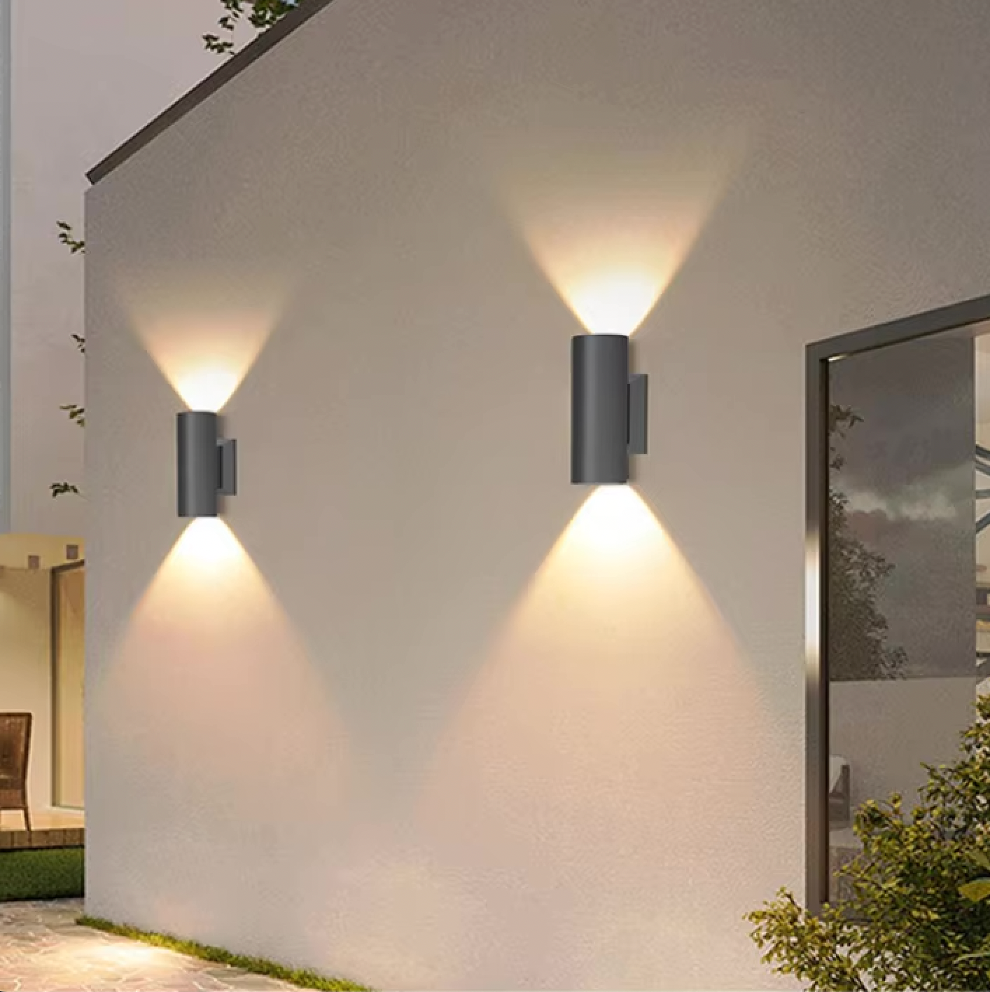 Utomhusvägglampa | LED Aluminium belysning för trädgård