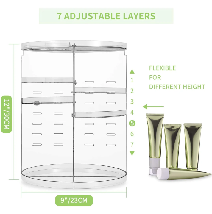 360° Rotating Make-up Storage Organizer