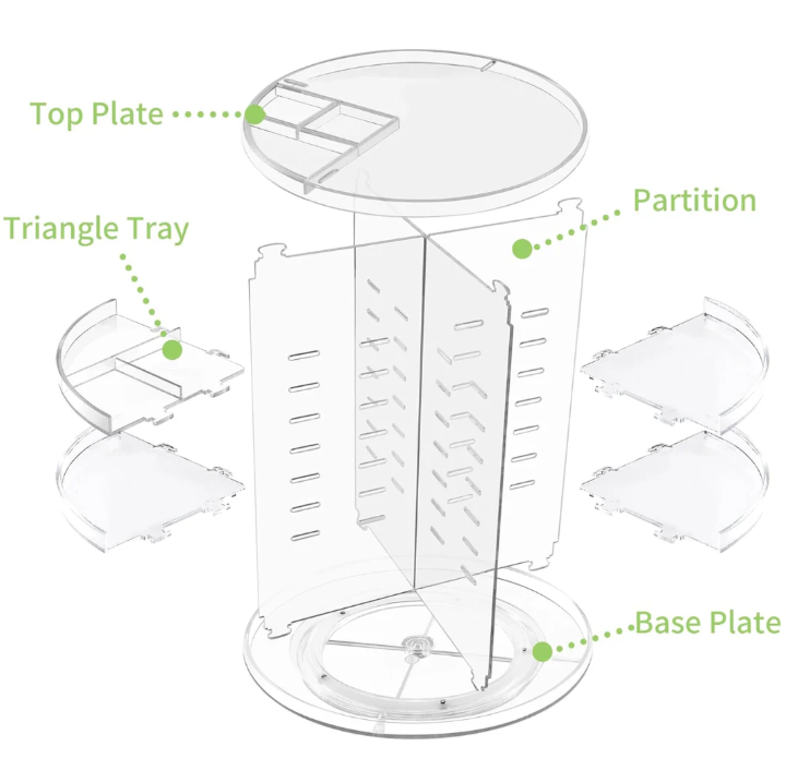 360° Rotating Make-up Storage Organizer