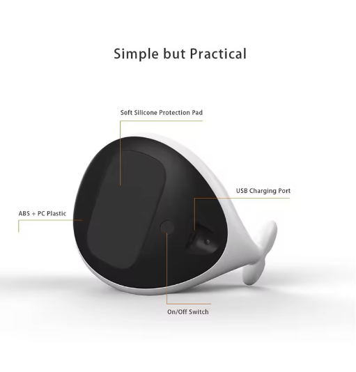 Charmig färgväxlande val nattlampa