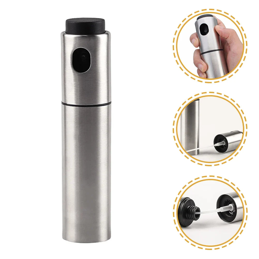 Ölsprüher CULINARA FineMist | 100 ml rostfri sprayflaska | För olja, vinäger &amp; BBQ | Återanvändbar &amp; finjusterande