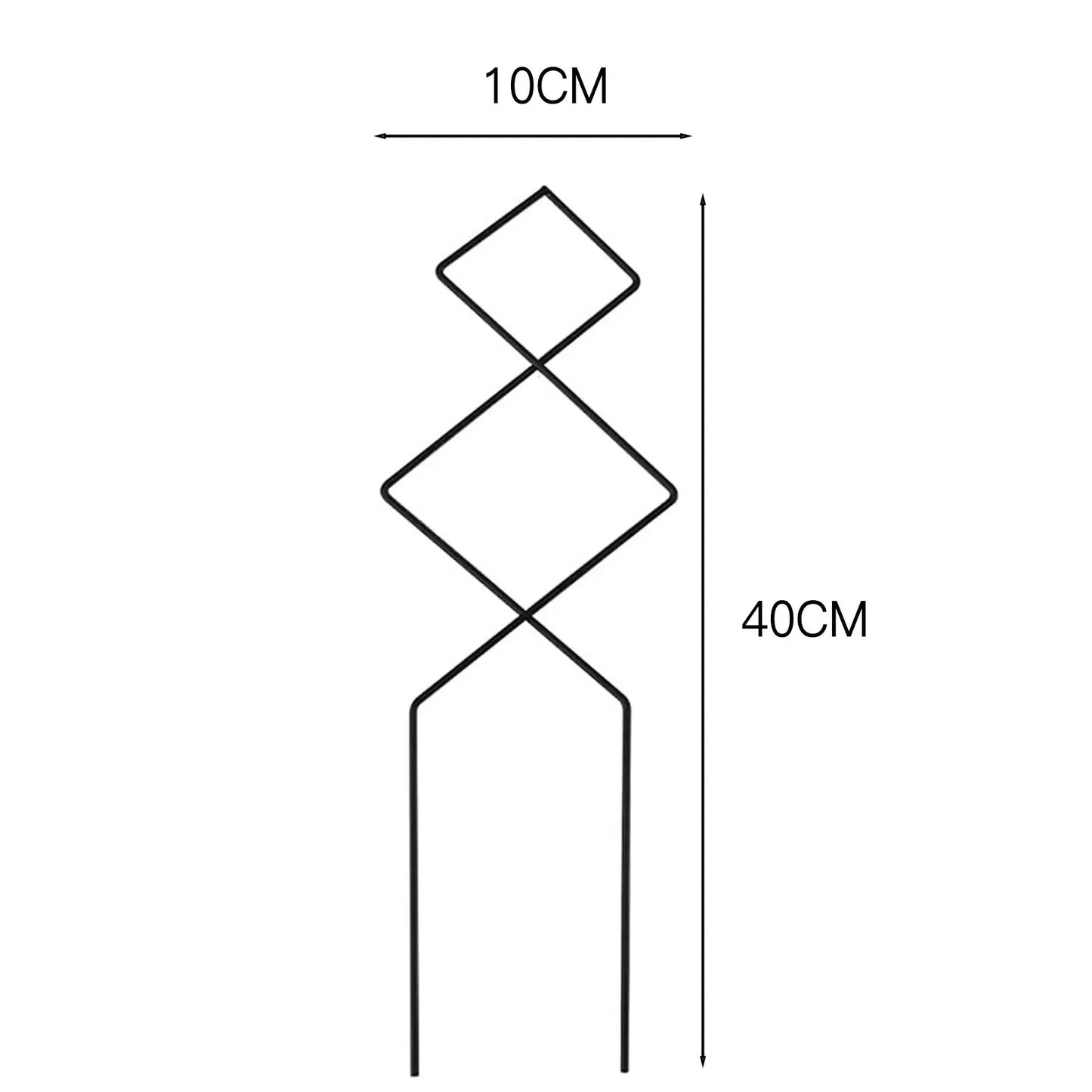 Carvallo Deco | Rankhjälp av metall för krukväxter | 10 × 40 cm | Stabil & dekorativ | För inomhus & utomhus