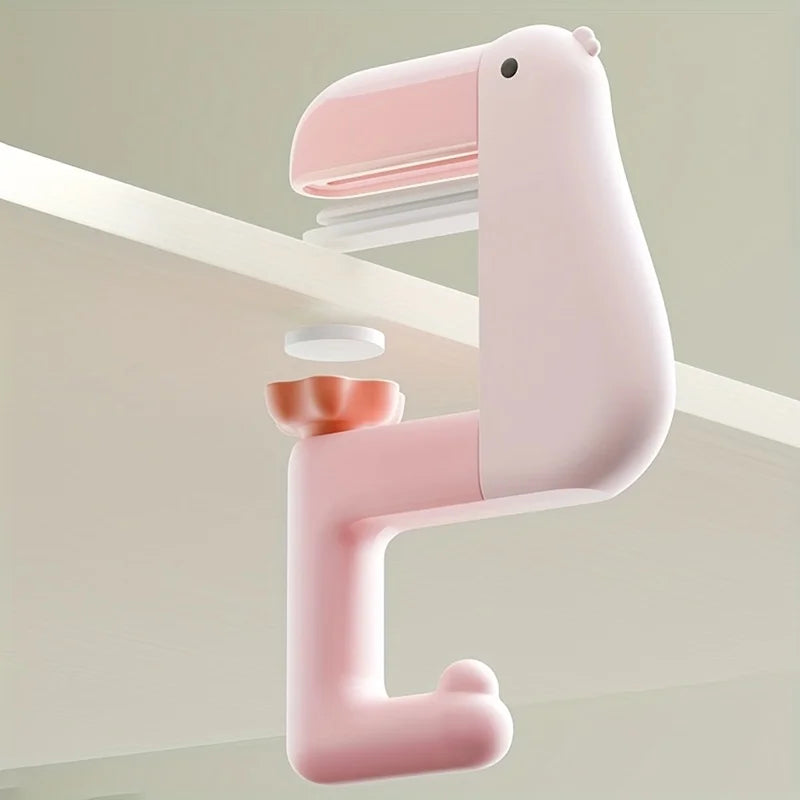 Carvallo QuackHook | Anka-design krokar för bordskant | Ingen borrning | Platsbesparande upphängning för väska och ryggsäck