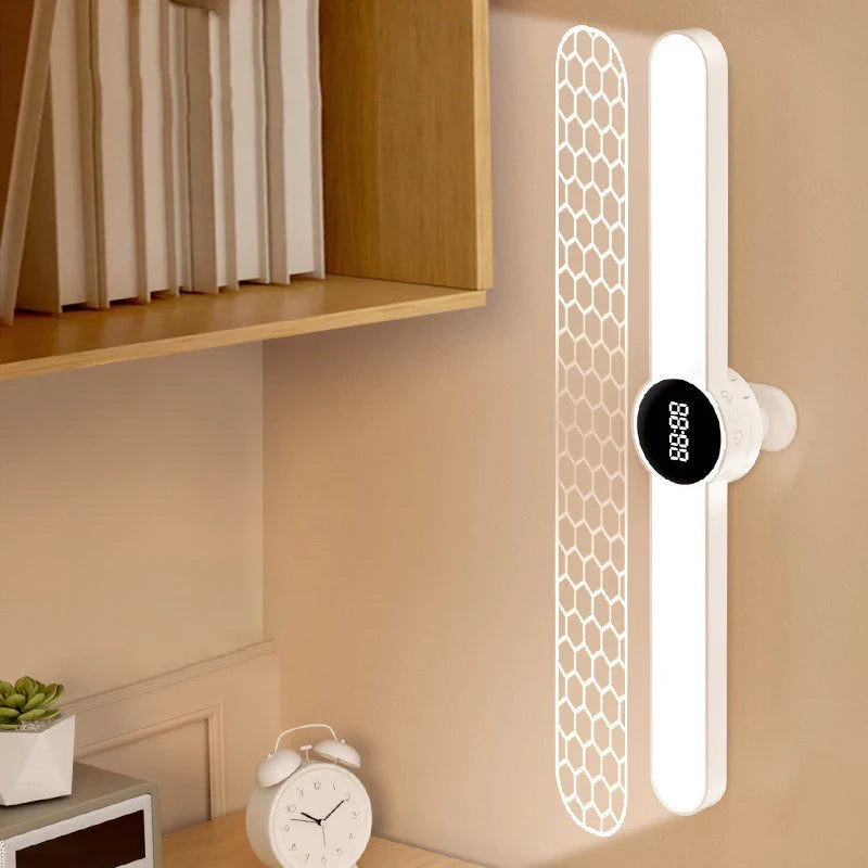 Carvallo-skrivbordslampa ClarioMag | Med klocka & väckarklocka | Magnetisk & USB-uppladdningsbar | Steglöst dimbar | 35 cm