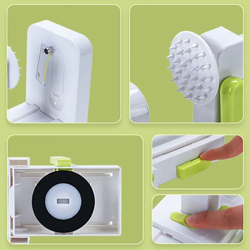 Carvallo Grönsaksspiralskärare | 5-i-1 Spiralskärare & Hyvel | Med sugfot & fällbar design | För zoodles, grönsaker & frukt