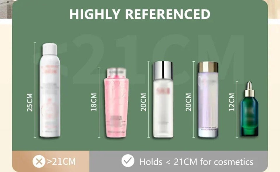 Transparent Desktop Makeup Organizer – Stort kapacitet dammavvisande smycke- och kosmetikaförvaringslåda