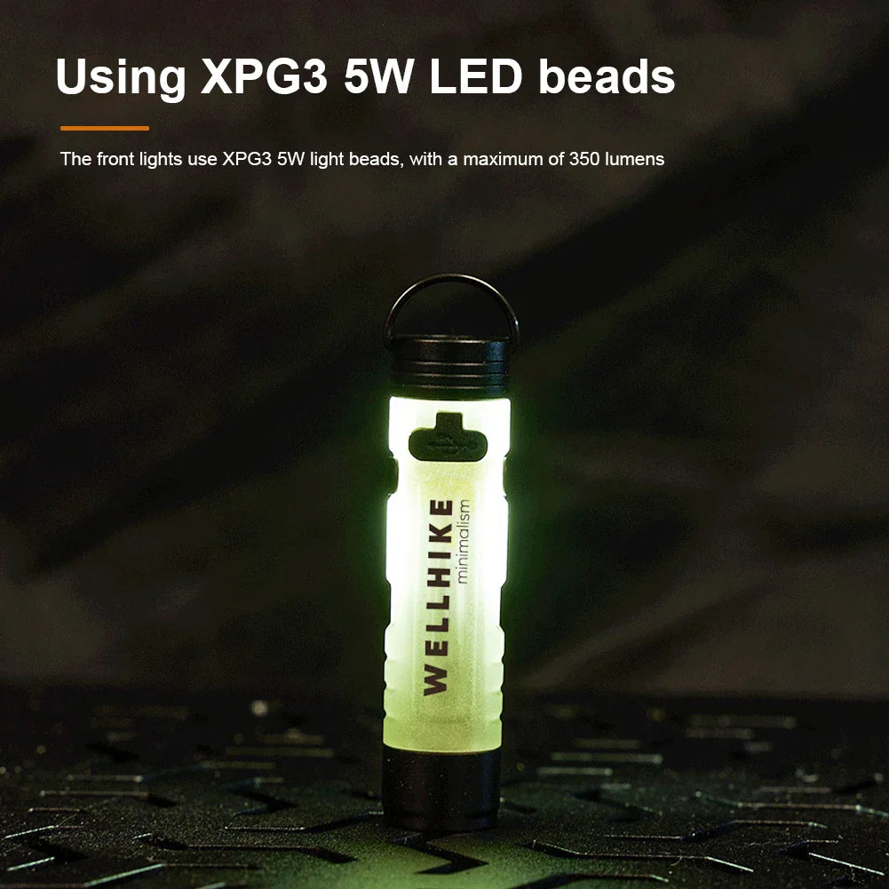 Carvallo ficklampa LUMIRO PocketBeam | 350 lm | Magnetisk & med krok | USB-C uppladdningsbar | För camping & utomhus