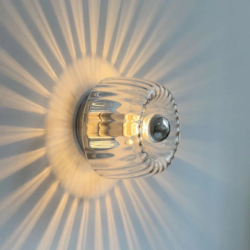 BauhausLicht - Glas Vägglampa Med E14 Fattning För Vardagsrum och Hall